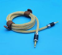 Système audio de voiture AUX en cuivre monocristallin épaissi à 16 brins Paire de câbles d'enregistrement de 3.5mm Paire de câbles audio pour casque d'écoute mâle de 3.5mm