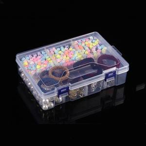 กล่องเก็บของแบบใสสองชั้น 8 ช่องพร้อมตัวล็อคสำหรับเครื่องประดับเครื่องมือจัดระเบียบชิ้นส่วนต่างๆ ที่จัดระเบียบโต๊ะทำงานพลาสติก - Product Image 5