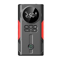 Démarreur d'urgence 12V pour voiture/moto avec pompe à air intégrée, courant de crête 1000A, batterie 8000mAh, affichage numérique, éclairage LED et gonfleur de pneus