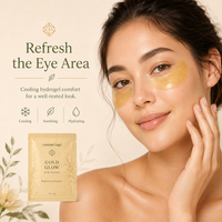 Masque pour les yeux en hydrogel emballé individuellement OEM, 24 paires de patchs sous les yeux avec aloe vera, vitamine C et peptides pour l'hydratation et l'éclat