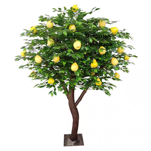 Vendita calda albero di pera di pesco artificiale finta albero di biancospino litchi e albero da frutto all'aperto supermercato Hotel parco arredamento - Product Image 2