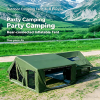 Tente de camping familiale gonflable personnalisable 4 saisons, spacieuse, 1 chambre, 1 séjour, abri extérieur imperméable PU3000, type villa
