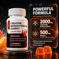 Pronte per la Spedizione: Caramelle Gommose al Gusto Arancia con Creatina Monoidrato 4000mg, BCAA 1000mg, Senza Zucchero, Vegane, Pre-Allenamento, Certificate GMP