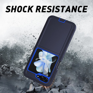 Custodia per cellulare di lusso con cerniera blindata, pellicola temperata, protezione completa in PC rigido e TPU morbido per Z <span class=keywords><strong>Flip</strong></span> <span class=keywords><strong>5</strong></span> - Product Image 5