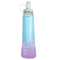 Bouteille d'eau souple pliable en TPU de 450 ml pour sac d'hydratation et gilet de course, gourde compressible pliable