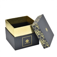 Boîte d'expédition en carton ondulé bleu gaufré, imperméable, avec logo personnalisé imprimé, papier de soie personnalisé et fermeture magnétique pour l'expédition de boutiques