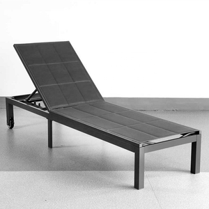 De gama alta de la piscina de Chaise Lounge playa tumbona acolchado tumbona <span class=keywords><strong>con</strong></span> <span class=keywords><strong>ruedas</strong></span> y almohada - Product Image 6