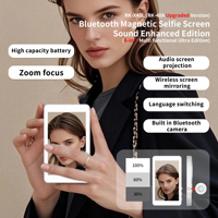 Nuevo diseño HD Display Smart Video Log Slefie Live Video Log Monitor de pantalla móvil magnético