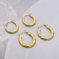 Boucles d'oreilles professionnelles de bureau en acier inoxydable plaqué or 18 carats, bijoux géométriques irréguliers haut de gamme pour femmes
