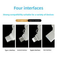 Chiavetta USB Multifunzione in Metallo per Telefono, Tipo-C ad Alta Velocità per Computer, Quattro-in-uno Compatibile 64/128GB, Nuovo Prodotto all'Ingrosso