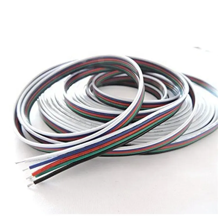 LED Strip Extension Cable 100M LED Accessories Connection Flat Wire 5 PIN Extension Cord for RGBW RGBWW