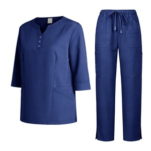 Conjunto de Uniformes Médicos Personalizados para Mujer, Manga 3/4, Secado Rápido, Multibolsillos, Poliéster Dobby, Uniforme de Enfermera 82031 - Product Image 5