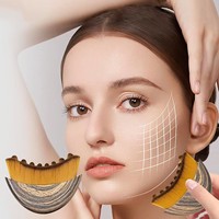 Brosse de massage faciale portable pour le visage, outil de beauté, brosse sèche pour le visage, masseur de contour facial, sculpture de la mâchoire, poils doux, brosse de massage lymphatique pour le visage