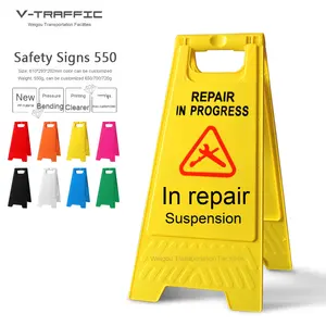 Letrero de plástico con Marco en A para seguridad de construcción, inspección de ascensores, mantenimiento, uso de suspensión, aviso de advertencia de seguridad humana, tráfico - Product Image 4