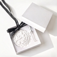 Diffuseur d'huiles essentielles en céramique parfumée suspendu, en plâtre aromatique, pour armoire et voiture, fleur en porcelaine faite à la main, parfum d'intérieur