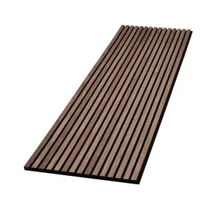 Harga Rendah kualitas tinggi panel akustik kupanel kayu poliester slat Kayu slat panel dinding kedap suara slat