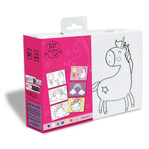 零售定制工厂批发MDF板框架拉伸画布3件套儿童绘画套装 - Product Image 1