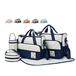 Conjunto de bolsa de mamá de gran capacidad para madre y bebé, bolsa de almacenamiento para botella de pañales, bolsa de <span class=keywords><strong>maternidad</strong></span> femenina - Product Image 1