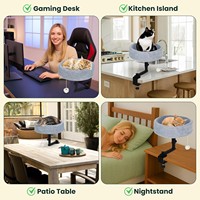 Hamac pour animaux de compagnie sur mesure OEM ODM, hamac avec coussin rotatif à 360° et cadre métallique réglable, vente en gros d'usine