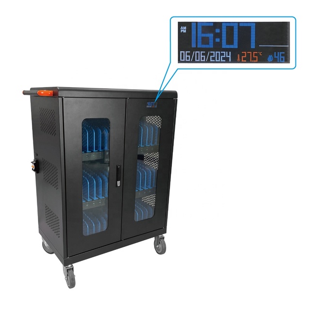 45-Bay Intelligent PD Charging Cart for Tablets / IPads / Chromebooks with Dual USB-A & USB-C Outputs PD65W