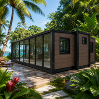 Maison conteneur préfabriquée avec un grand espace de vie, maison modulaire portable pour la résidence familiale et les projets de location