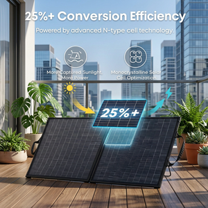 Panneau solaire double face Anker Solix PS200 200W, efficacité de 25%, conforme à la norme IEC 61730, léger pour la randonnée - Product Image 1