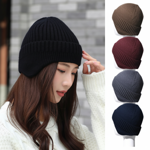 Cappello in pelliccia invernale da donna con cappuccio e felpa in pile - Product Image 1