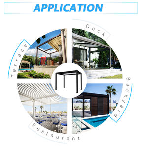 <span class=keywords><strong>Pergola</strong></span> de jardin extérieure automatique bioclimatica <span class=keywords><strong>2x3</strong></span> motorisée pliante électrique toit à persiennes entièrement rétractable <span class=keywords><strong>pergola</strong></span> en aluminium avec led - Product Image 5