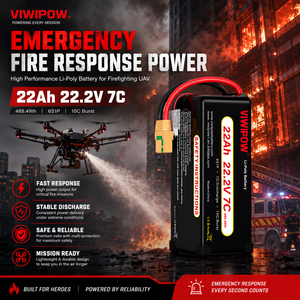 Batterie de drone 22AH 22.2V 7C pour drone de lutte contre les incendies, rechargeable, haute énergie, 280wh/kg, technologie lithium-ion - Product Image 2