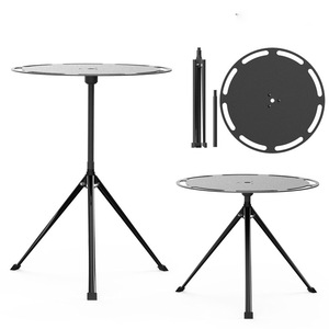 Outdoor Round Desktop Triangle Support <b>Portable</b> Aluminium Folding <b>Table</b> for Camping - Product Image 6