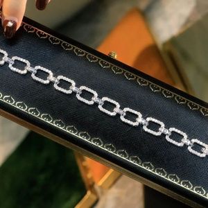 Xinfly Custom Luxury Fine Jewelry <b>Bangle</b> 18K Pure White Gold 4.3ct Natural Diamond Bracelet for <b>Men</b> Women - Product Image 3