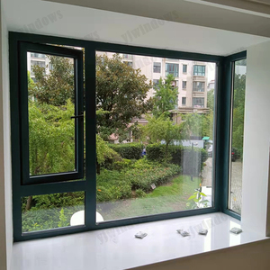 Yüksek kaliteli alüminyum kanatlı pencere ile Net basit tasarım kırık köprü alüminyum toptan - Product Image 1