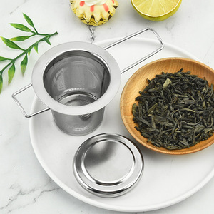 Weland laser logo miễn phí Trung Quốc Nhà cung cấp bán buôn thép không gỉ Tea Infuser lọc cho lá lỏng lẻo trà với có thể gập lại xử lý - Product Image 3
