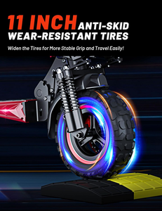 Scooter Eléctrico J11 Max Impermeable para Adultos, 48V, Plegable, 18AH, Suspensión Completa, Alcance de 45-50KM, Scooter Urbano para Compras, Disponible en Almacén de la UE - Product Image 5