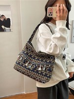 Nouveau Sac à Dos Tendance 2026 avec Franges, Sac à Main Décontracté et Polyvalent, Style Ethnique, Grande Capacité, en Polyester