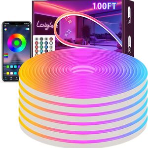 Offre Spéciale 1cm coupe 5M/10M/50M/100M Ip67 RGB RGBIC Silicone Led néon lumière bande 24V Flexible souple flexible pour entrepôts - Product Image 4