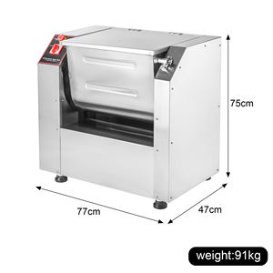 Commercial Horizontal Dough <b>Mixer</b> Machine, Stainless Steel Trough, Forward/Reverse, for Bakery Pizza <b>Bread</b> - Product Image 3