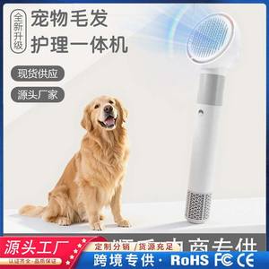 Sèche-cheveux pour toilettage des animaux de compagnie, peigne rechargeable pour chien, matériau ABS gris-blanc - Product Image 4