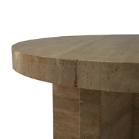 Vente chaude table basse intelligente en calcaire circulaire de luxe postmoderne