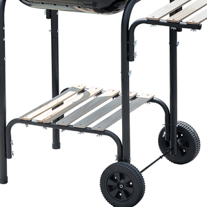 商業ポータブルキャンプガーデン屋外バーベキュー喫煙者トロリー木炭バーベキューグリルテーブル付き - Product Image 6