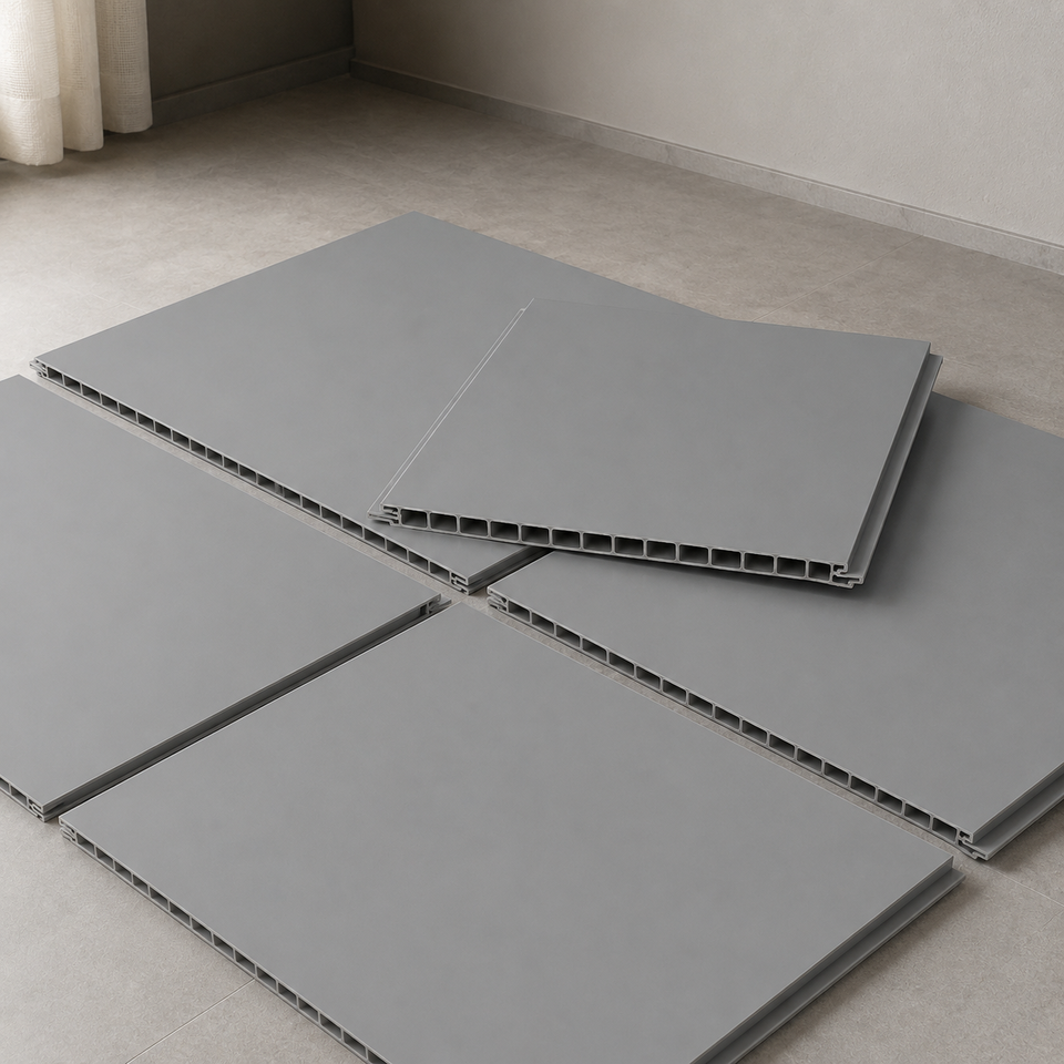 PVC Grey Ceiling Panel Modern Commercial Office Renovation WYRAX ...