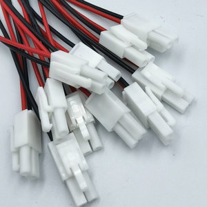 定制红黑两色 PVC 线束，带白色塑料锁定连接器和镀锡线端，用于制冷电源连接 - Product Image 2