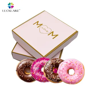맞춤형 로고 인쇄 저렴한 매트 마감 도넛 상자 식품 등급 도넛 포장 상자 꺼내기