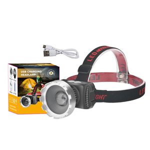 <b>USB</b> Charging Headlamp 2000mAh <b>Rechargeable</b> LED <b>Light</b> Adjustable Brightness for Outdoor Camping Hiking Running Fishing - Product Image 1