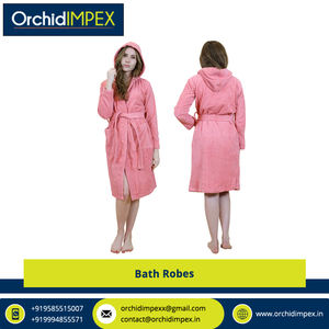 Peignoirs de bain unisexe 100% coton éponge/gaufré Kimono à manches longues doux et à séchage rapide du vendeur indien pour le printemps/été - Product Image 4