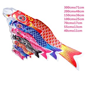 Wholesale 2025 Satin Japanese Carp Koi Fish Windsock Fiberglass Flagpole Flying <strong>Kite</strong> Hanging Decor for Japanese Sushi Bar - Product Image 2