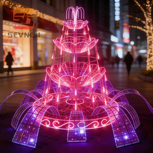 Sculpture <span class=keywords><strong>lumineuse</strong></span> de fontaine à changement de couleur RVB, lumière <span class=keywords><strong>LED</strong></span> étanche pour la décoration de Noël, de parcs et de rues commerciales - Product Image 6