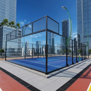Pista de Pádel Panorámica de Diseño Italiano Profesional, Estructura de Acero Galvanizado, Pistas de Pádel a Precio Directo de Fábrica PD-02 - Product Image 1