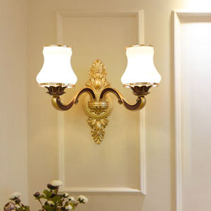 Lámpara de pared de estilo europeo con LED E27 y control de interruptor para iluminación de sala de estar, dormitorio, pasillo y escalera. - Product Image 1