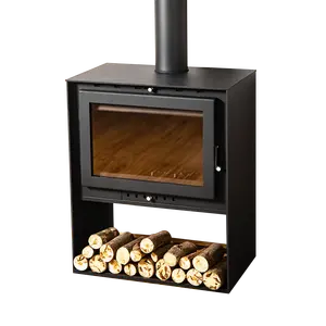 中国供应商最新设计木质壁炉热卖铸铁木质壁炉